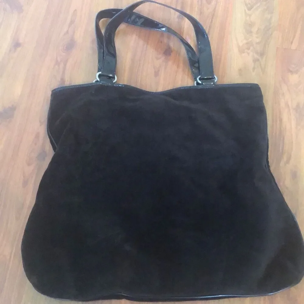 Juicy couture and Y2K brown velvet tote bag